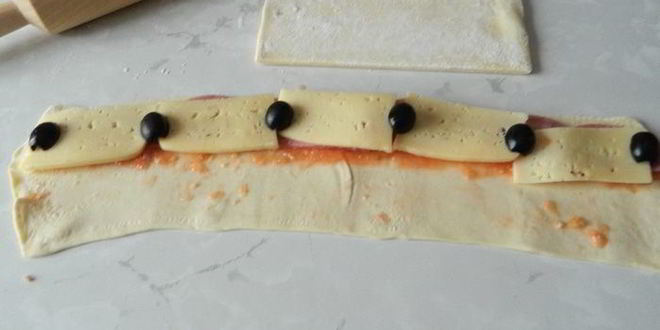 Рецепт пицца с ветчиной