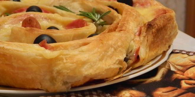 Рецепт пицца с ветчиной