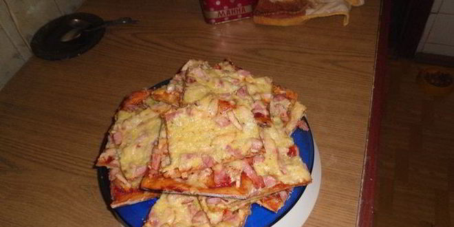 Рецепт пицца сердечно-колбасная