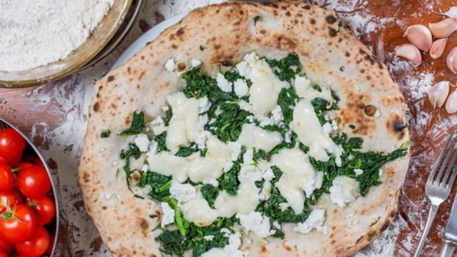 Рецепт Пицца со шпинатом и рикоттой