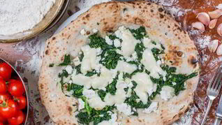 Рецепт Пицца со шпинатом и рикоттой