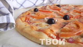 Рецепт Пицца со слабосоленой семгой