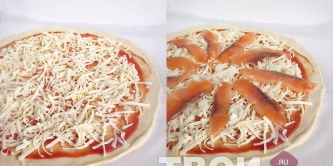 Рецепт пицца со слабосоленой семгой