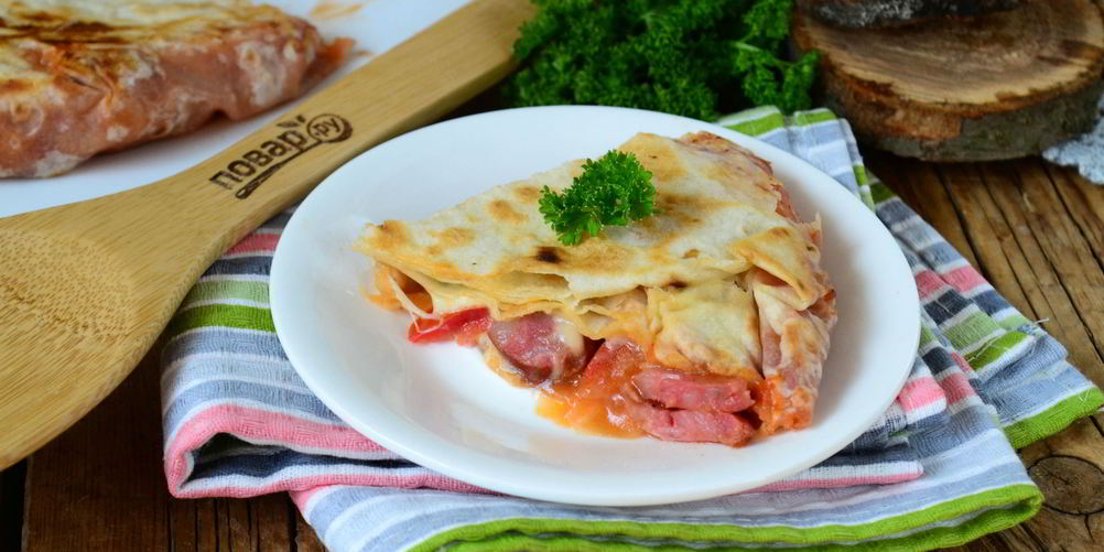 Рецепт пиццу ну лаваше с моцареллой и шпинатома