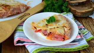 Рецепт Пицца в лаваше на сковороде