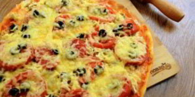 Рецепт тонкая пицца на дрожжевом тесте