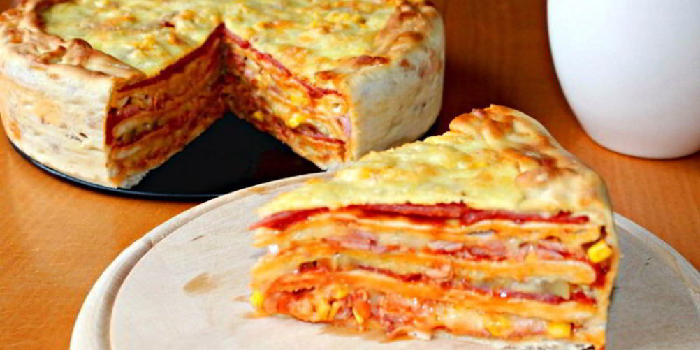 Как приготовить торт-пицца