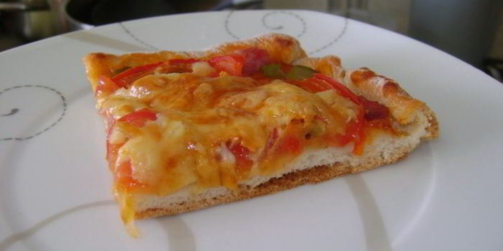 Как приготовить золотистая пицца с ветчиной