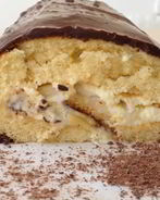 Шоколадно-банановый рулет