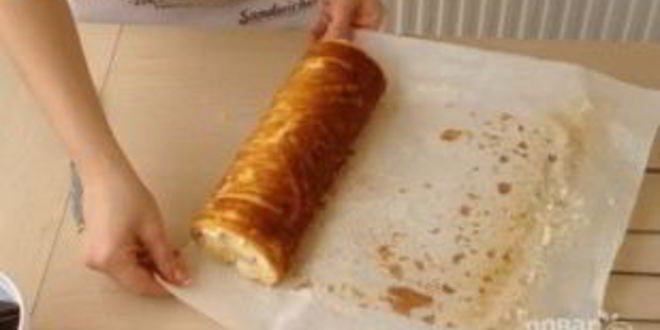 Рецепт шоколадно-банановый рулет