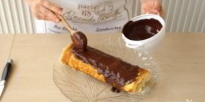 Рецепт шоколадно-банановый рулет