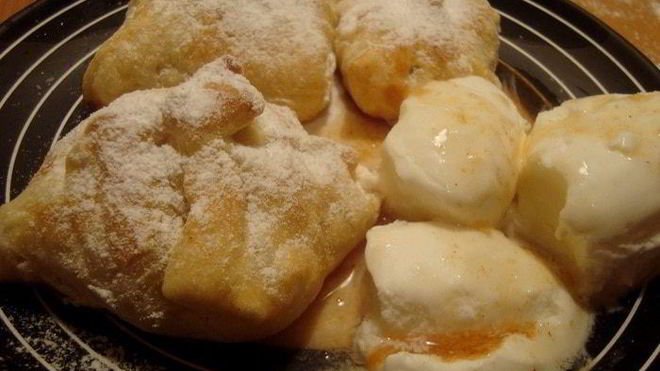 Рецепт Слоеные конвертики с яблоками и грушами