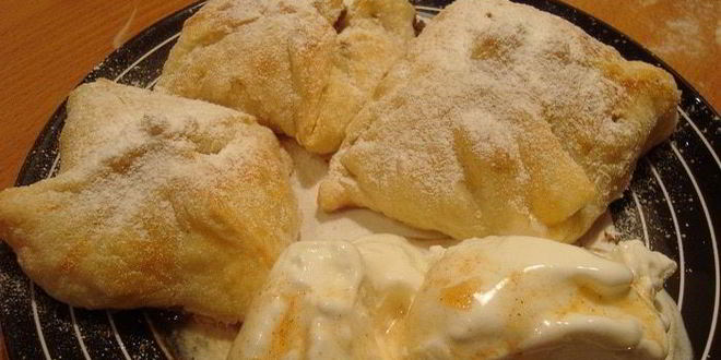 Рецепт слоеные конвертики с яблоками и грушами