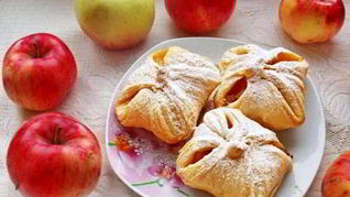 Рецепт Слоеные конвертики с яблоками