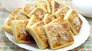 Рецепт Слойки из слоеного теста Ореховые