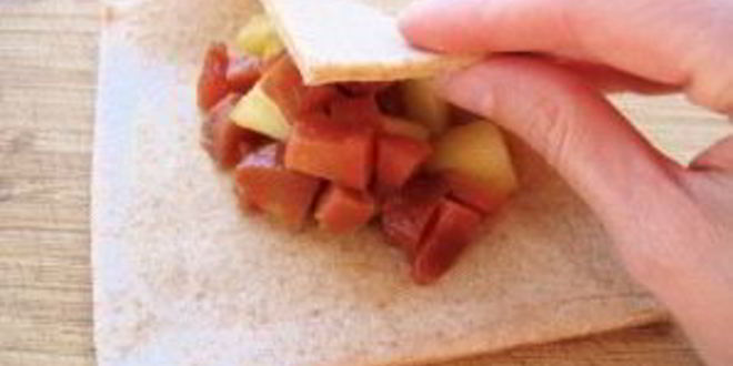 Рецепт слойки с айвой