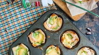 Рецепт Слойки с брокколи и креветками