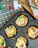 Слойки с брокколи и креветками