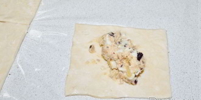 Рецепт слойки с горбушей и яйцом