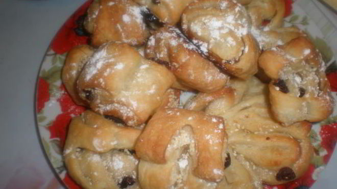 Рецепт Слойки с кунжутом и клюквой