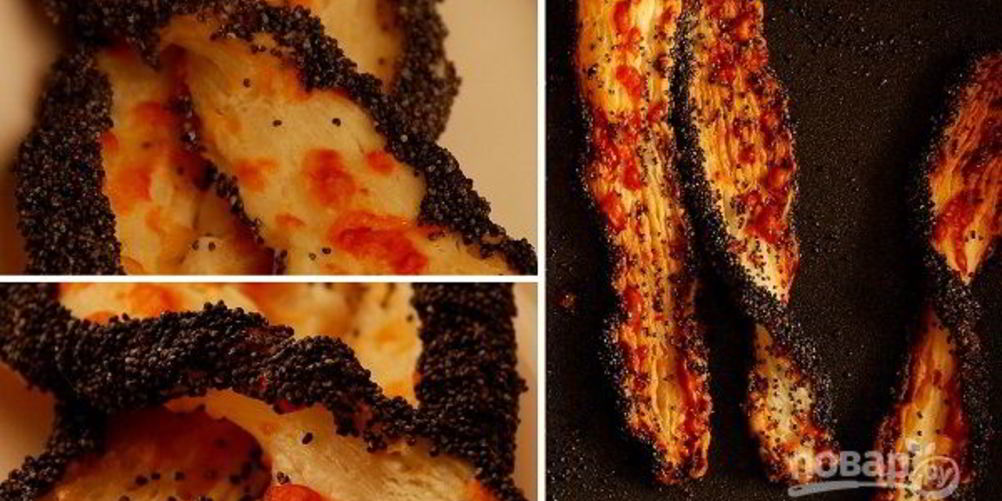 Как приготовить слойки с сыром и маком
