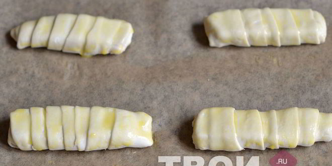 Рецепт слойки с ветчиной и сыром