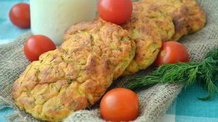 Рецепт Картофельные сырники с укропом из духовки