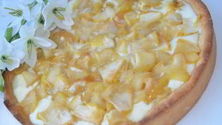 Рецепт Песочный творожник с яблочной начинкой