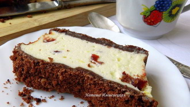 Рецепт Сырник с клюквой и шоколадным штрейзелем