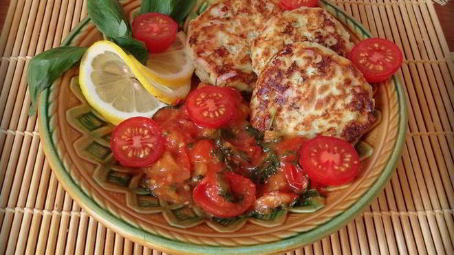 Рецепт Сырники с фетой, ветчиной и кинзой