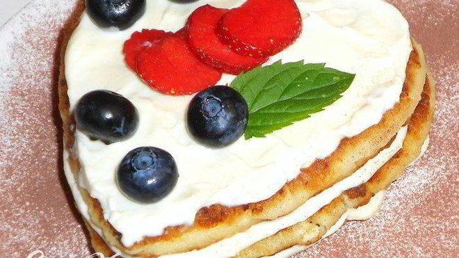 Рецепт Сырники с кремом