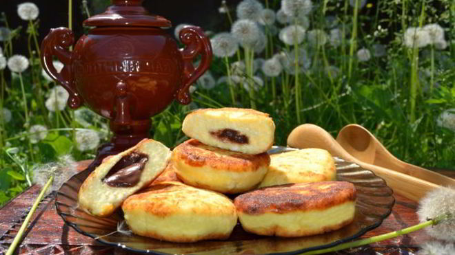 Рецепт Сырники с шоколадом