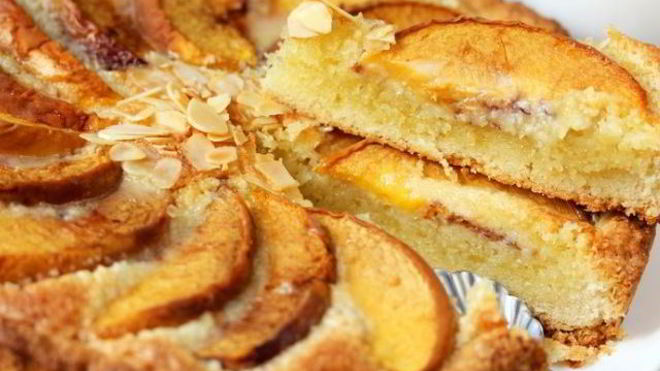 Рецепт Творожник с персиками