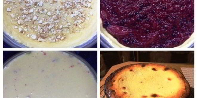 Рецепт творожник с ягодной прослойкой и соленой карамелью