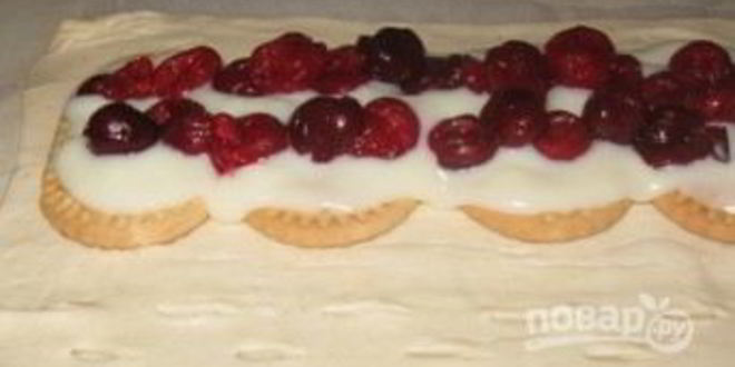 Рецепт слоеное бездрожжевое тесто с вишней