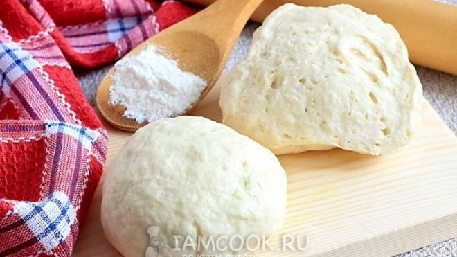 Рецепт Тесто для пирогов на кефире без дрожжей