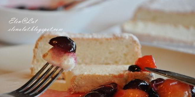 Рецепт бисквит на белках пища ангелов с ягодным соусом