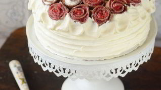 Рецепт Блинный торт Букет роз