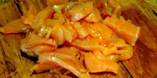 Рецепт блинный торт с семгой и рикоттой