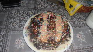 Рецепт Блинный торт с шоколадной помадкой