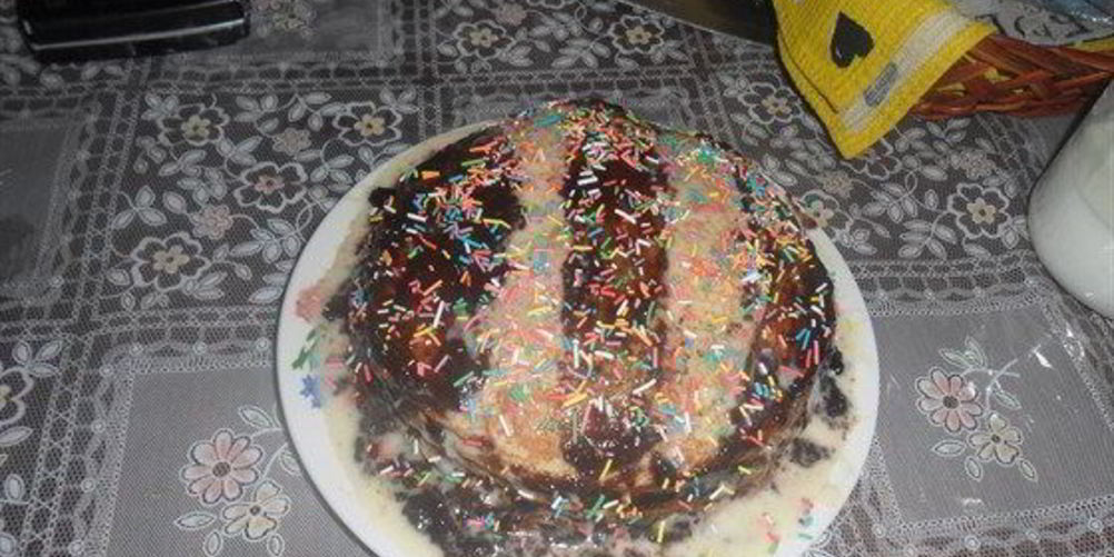 Как приготовить блинный торт с шоколадной помадкой