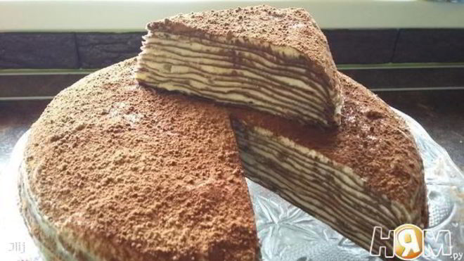 Рецепт Блинный торт Тирамису