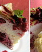 Блинный торт Вишня и грейпфрут