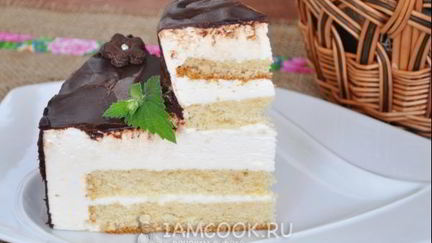 Рецепт Большой торт Птичье молоко