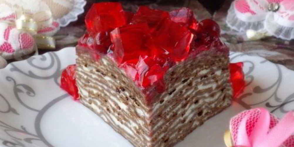 Рецепт блинный торт с шоколадной помадкой