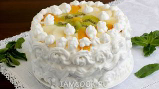 Рецепт Фруктовый торт на японском бисквите