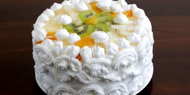 Рецепт фруктовый торт на японском бисквите