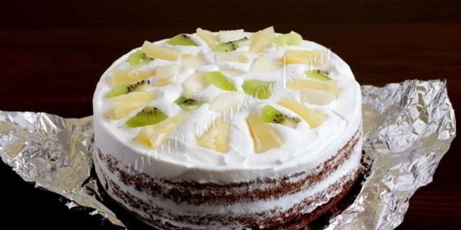 Рецепт фруктовый торт на японском бисквите