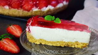 Рецепт Клубничный торт без выпечки