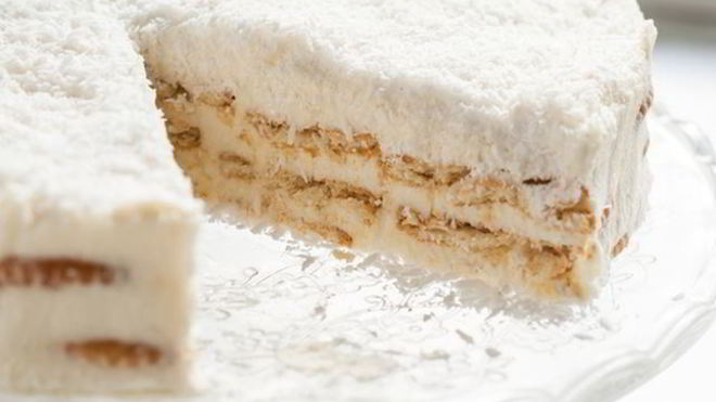 Рецепт Кокосовый торт с печеньем